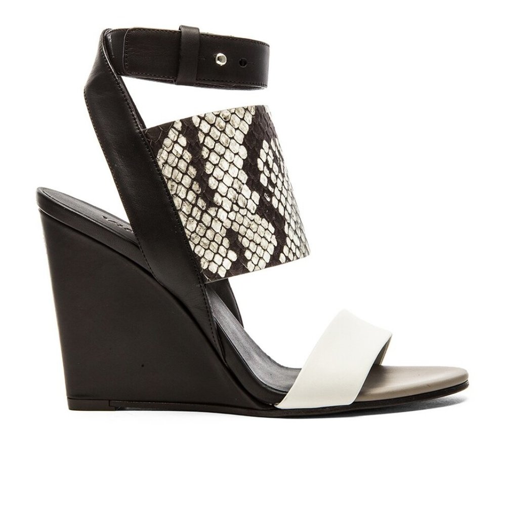 Vince Kyra Wedge Sandals (Python/Snake Leather) - image 2